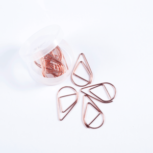Raindrop clip - Copper color, pack of 12