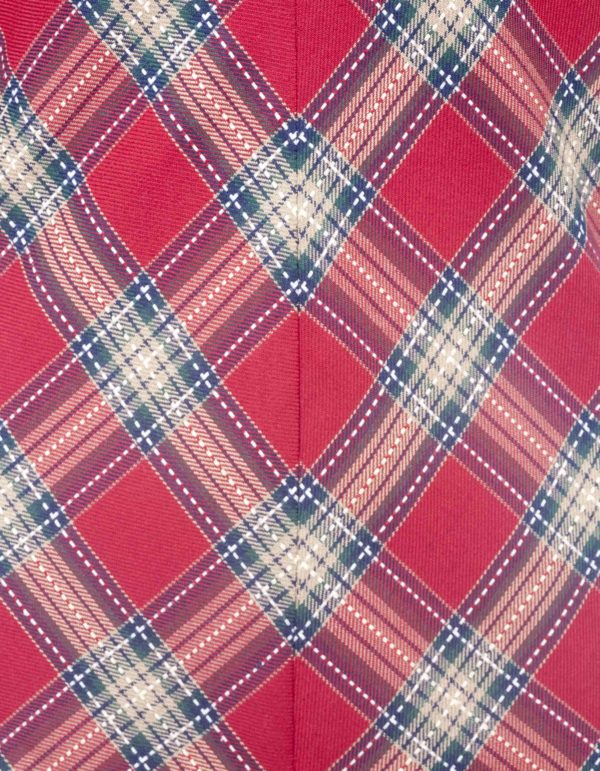 Fabric detail of Diagonal Plaid Sleeveless Dress