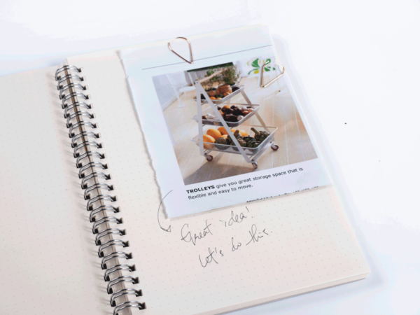 Clip notes and pictures in your scrapbook or notebook