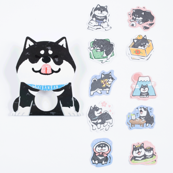 Shibanban - Black, sticker pack and individual sticker