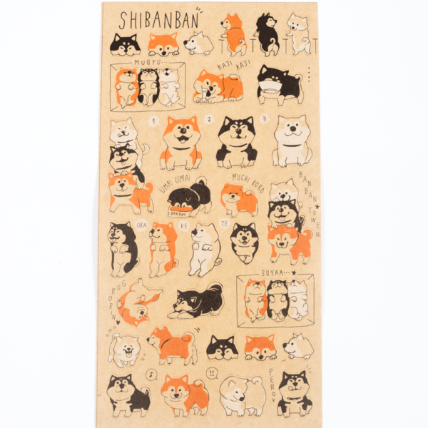 Shibanban stickers in recycled paper