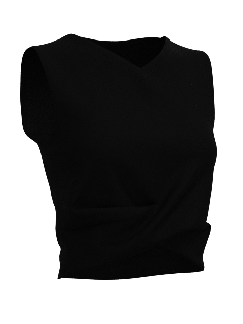 Coreline Twist top black Coreline Sleeveless twist top black icon